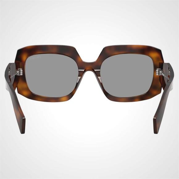 New PRADA Sunglasses Brown Juniper Tortoise Gray Lens Square - Picture 4 of 6